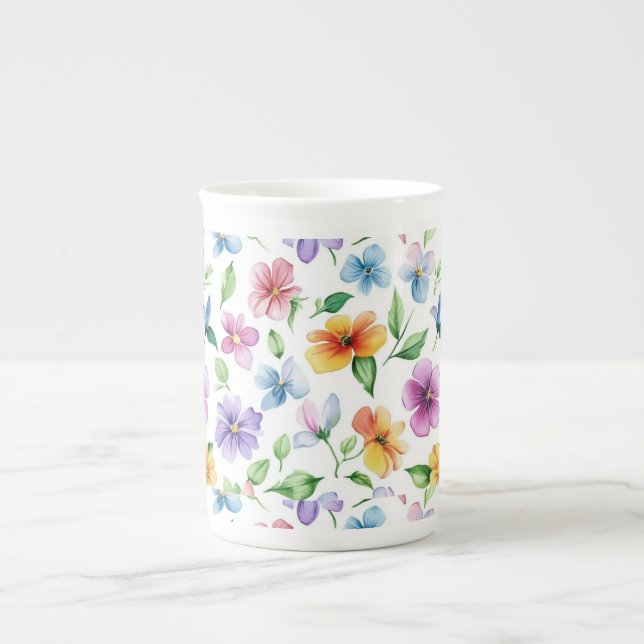 Flowers Floral Pattern Sublimation-95652 Bone China Mug (Front)