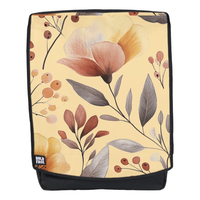 Flowers Floral Pattern Sublimation-95653 Backpack (Front)