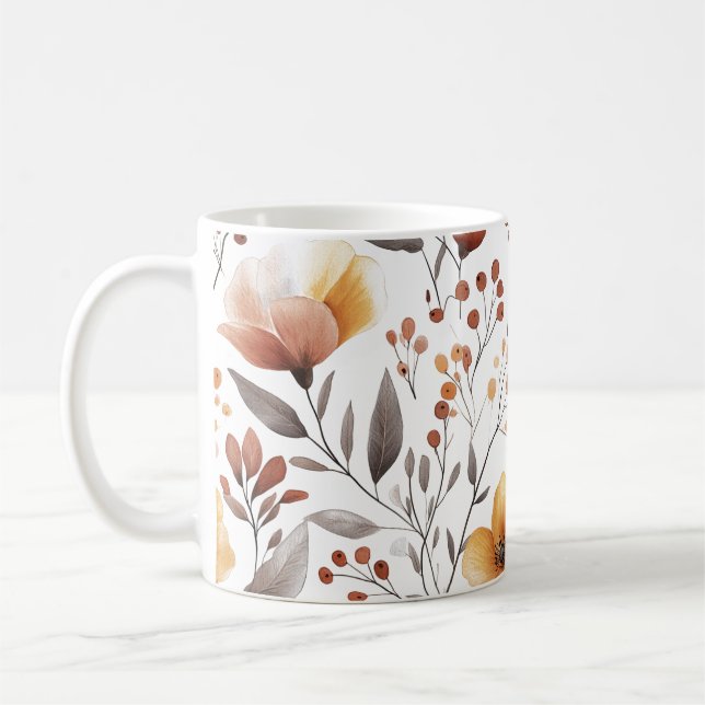 Flowers Floral Pattern Sublimation-95653 Coffee Mug (Left)