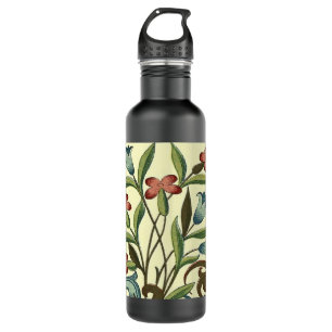 Flowers Floral Wallpaper Art Nouveau Pretty 710 Ml Water Bottle