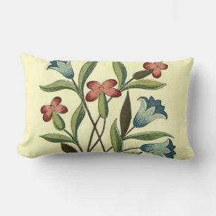 Flowers Floral Wallpaper Art Nouveau Pretty Lumbar Cushion
