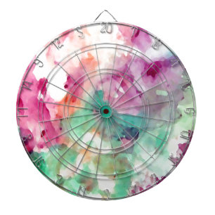 Flowers Floral Watercolor Pretty Mum Gifts Dartboard