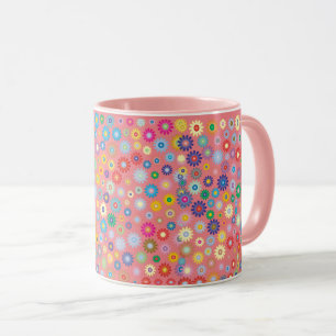Flowers florals pattern Pink Nature Mug