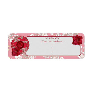 Flowers for Christmas Return Address Label