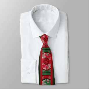 Flowers for Christmas Tie