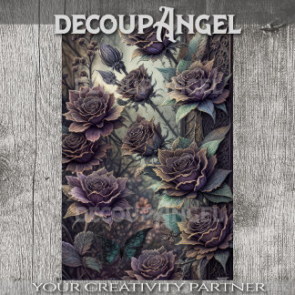 Flowers for Gothic Angels #1 - Decoupage - Tissue Paper