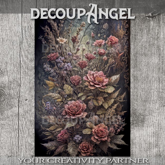 Flowers for Gothic Angels #2 - Decoupage - Tissue Paper (Creator Uploaded)