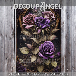 Flowers for Gothic Angels #3 - Decoupage - Tissue Paper