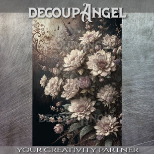 Flowers for Gothic Angels #5 - Decoupage - Tissue Paper