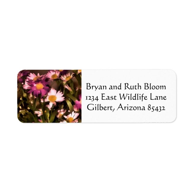 Flowers for my friends return address label (Front)