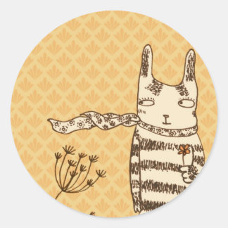 Flowers for you classic round sticker