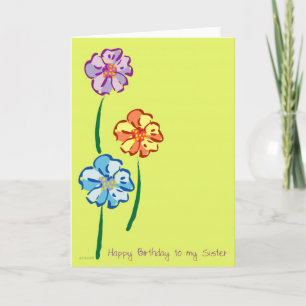 Flowers for You Sister"s Birthday Card