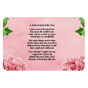 Flowers Friend Poem Magnet