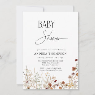 Flowers Garden Baby Shower Invitation