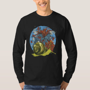 Flowers Garden Gastropod Sluggish Animal Slug Flor T-Shirt