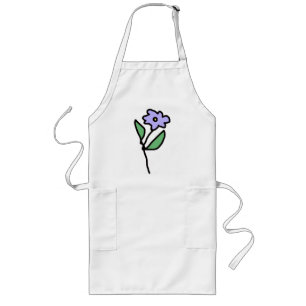 flowers . garden long apron
