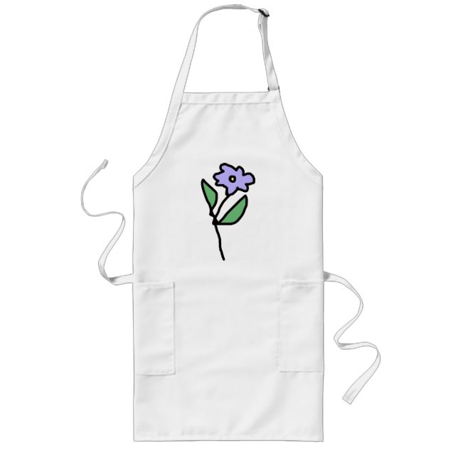 flowers . garden long apron (Front)