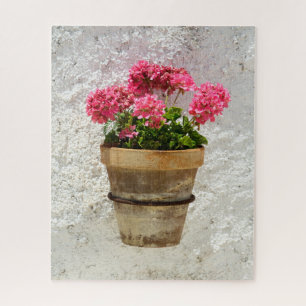 Flowers   Geranium In Flower in Pot Jigsaw Puzzle