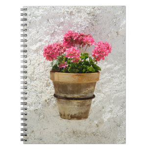 Flowers Geranium In Flower in Pot Notebook