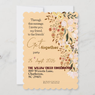 Flowers Get-Together Invitation