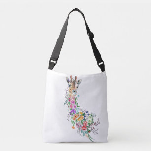 Flowers Giraffe Crossbody Bag