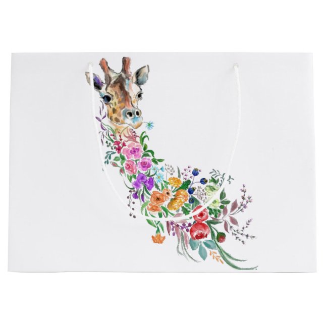 Flowers Giraffe Gift Bag (Front)