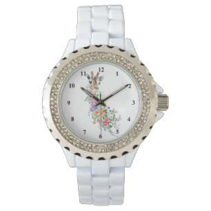 Flowers Giraffe Watch