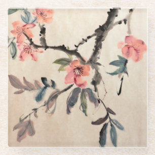 Flowers Glass Coaster