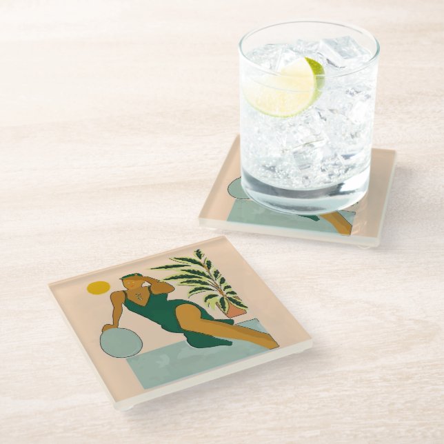 Flowers  Glass Coaster (Angled)