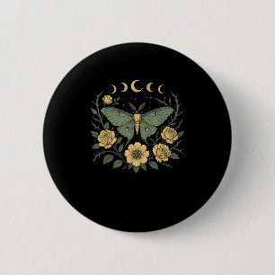 Flowers Goblincore Moth And Butterfly Cottagecore 6 Cm Round Badge