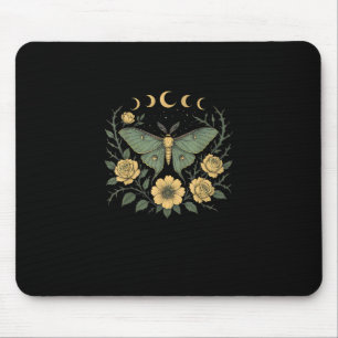 Flowers Goblincore Moth And Butterfly Cottagecore  Mouse Pad