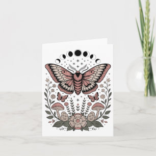 Flowers Goblincore Moth Butterfly Monophases Cotta Card