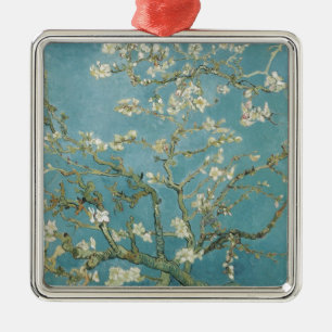 Flowers Gogh Branches Almond Blossoms Nature Metal Ornament