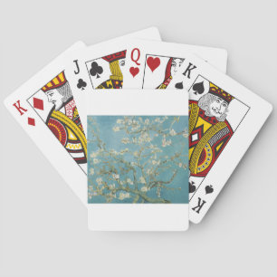 Flowers Gogh Branches Almond Blossoms Nature Playing Cards