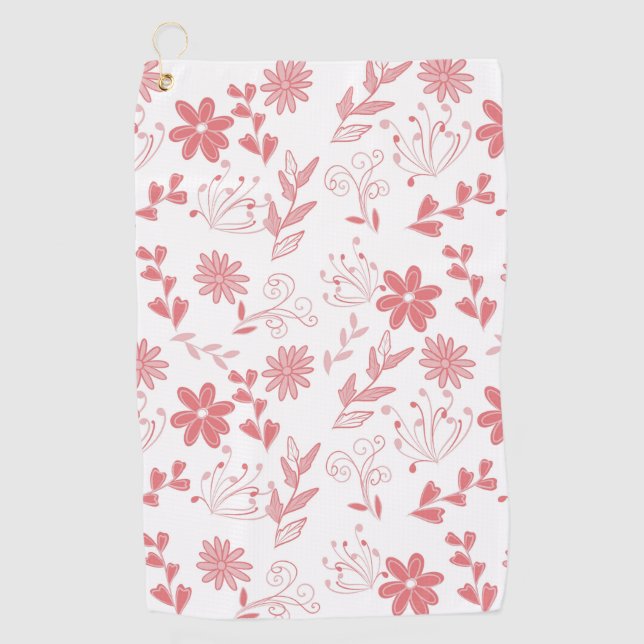 Flowers Golf Towel (Front)