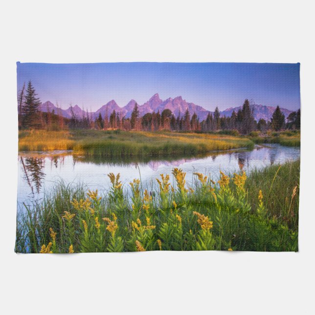 Flowers | Grand Teton National Park, Wyoming Tea Towel (Horizontal)