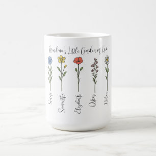 Flowers & Grandchildren's Names - Grandma's Garden Coffee Mug