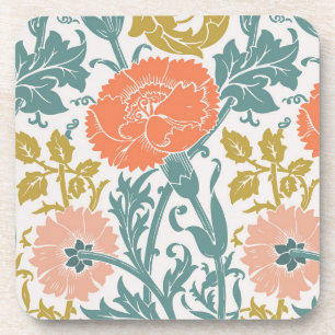 Flowers, Graphic Vintage Art Coaster