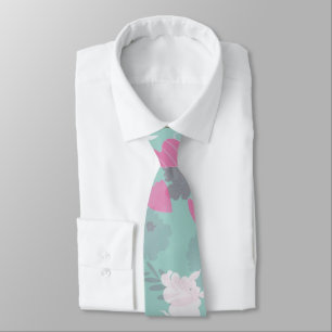 flowers green tie