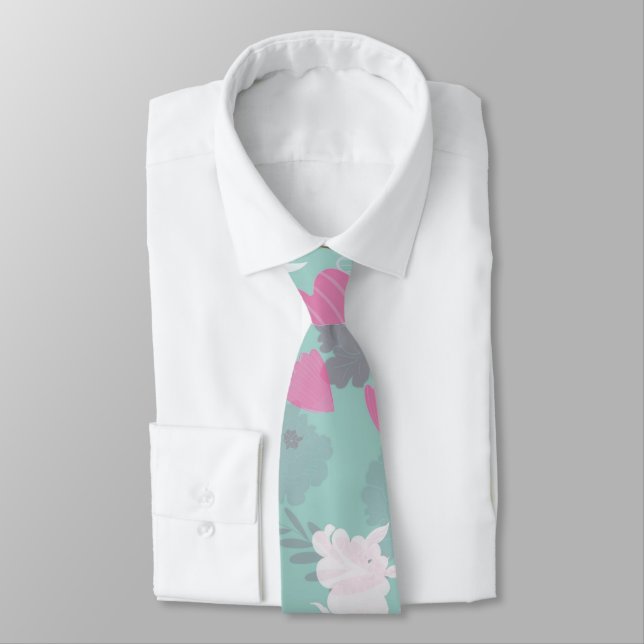 flowers green tie (Tied)