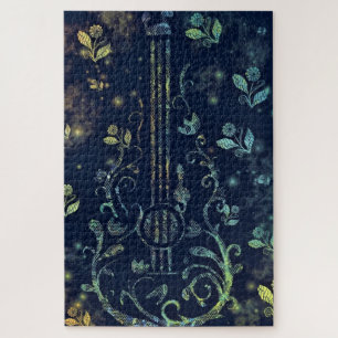 Flowers Guitar Art - Romantic Sound Jigsaw Puzzle
