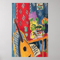 Flowers Guitar & Gold Fish  Poster