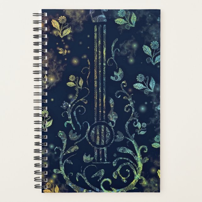 Flowers Guitar Planner Painting (Front)
