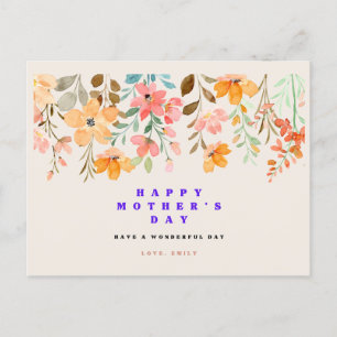 Flowers Happy Mothers Day Greeting Card