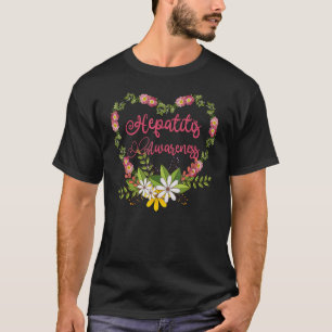 Flowers Heart National Hepatitis Awareness Day App T-Shirt