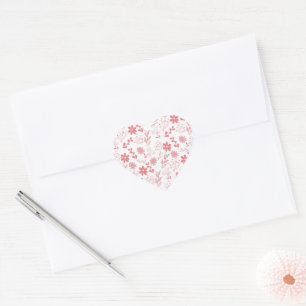 Flowers Heart Sticker