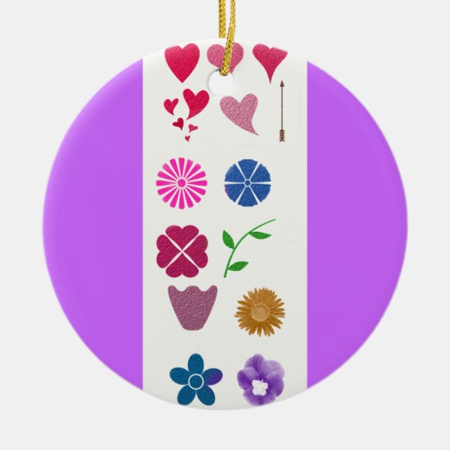Flowers&Hearts Ornament (Front)