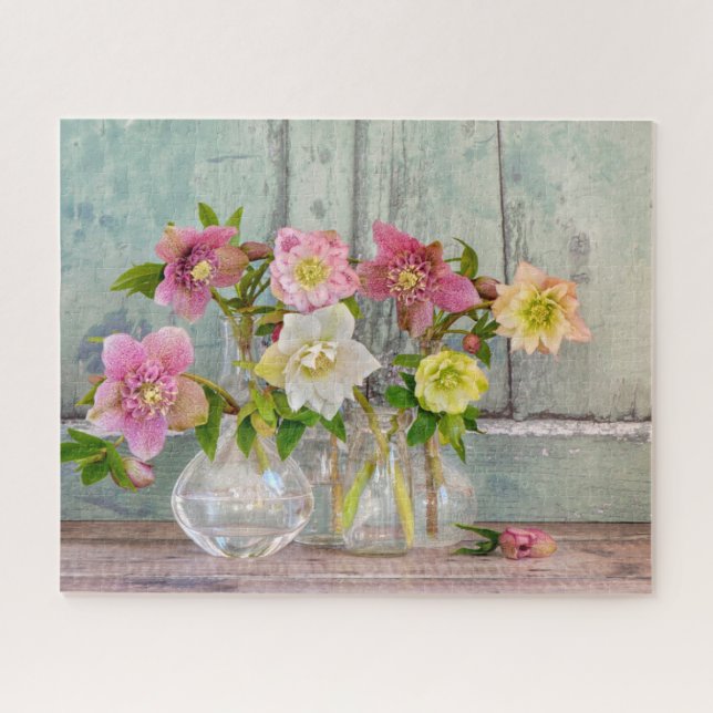 Flowers | Hellebores in Vases Jigsaw Puzzle (Horizontal)