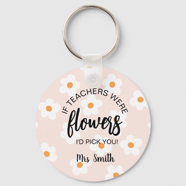 Flowers helping me grow key ring (Front)