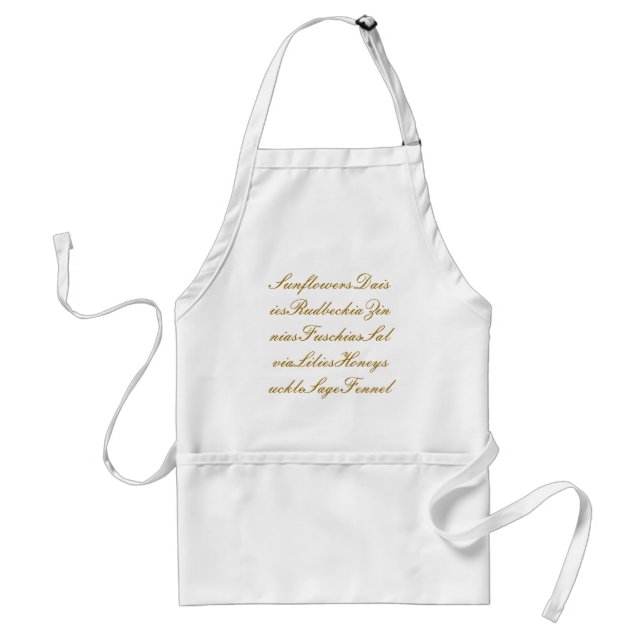 Flowers Herbs Names Apron (Front)
